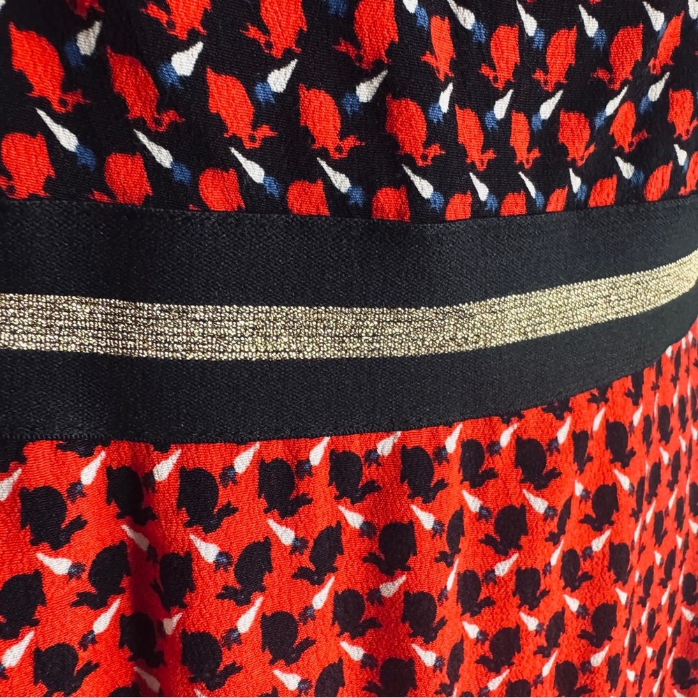 Anthropologie Maeve Amici Bunny Print Fit & Flare Dress - Picture 9 of 11
